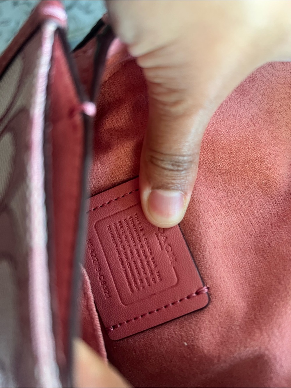 Coach Pink North/South Signature Crossbody Bag - Picture 3 of 5